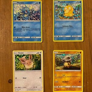 Pokemon McDonald’s 2019 Holographic Trading Cards Horsea, Psyduck, Eevee, Cubone